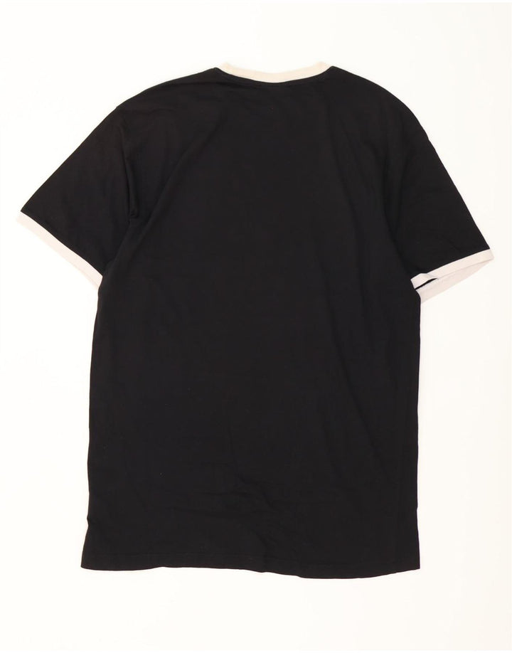 Fila Herren Grafik T-Shirt Top XL Schwarz Baumwolle