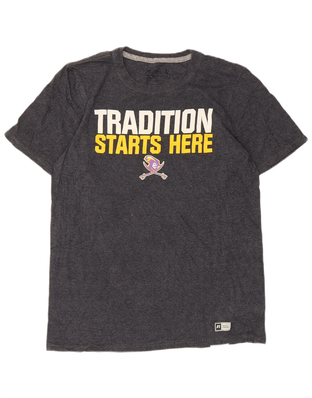 Russell Athletic Herren-T-Shirt mit Grafik, Größe S, Grau, Baumwolle