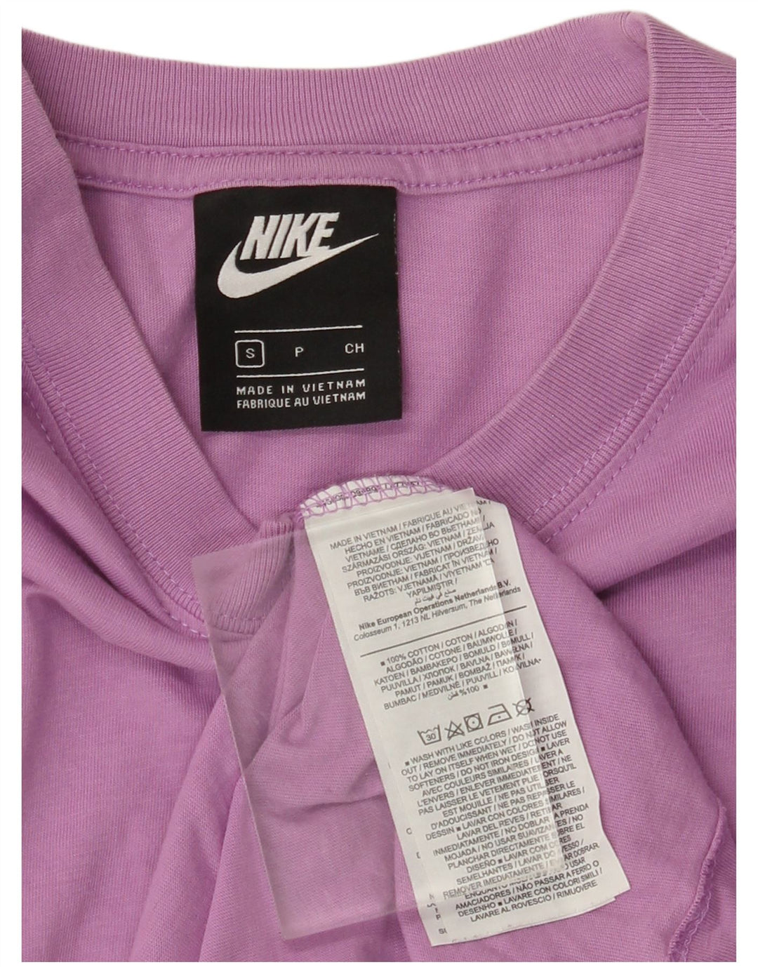 NIKE Herren T-Shirt Top Small Lila Baumwolle