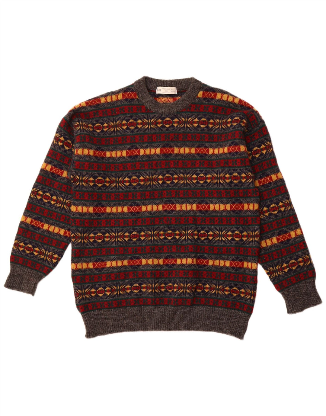 ST. BERNARD Herren-Pullover mit Rundhalsausschnitt, groß, mehrfarbig, Fair Isle
