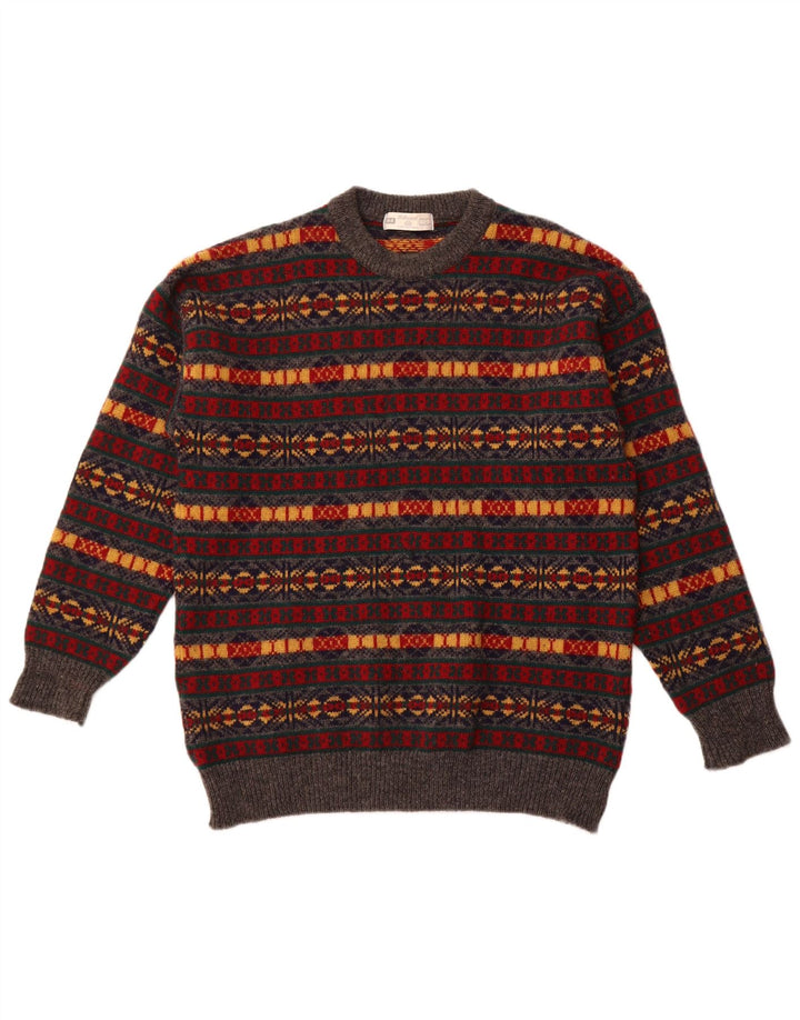 ST. BERNARD Herren-Pullover mit Rundhalsausschnitt, groß, mehrfarbig, Fair Isle