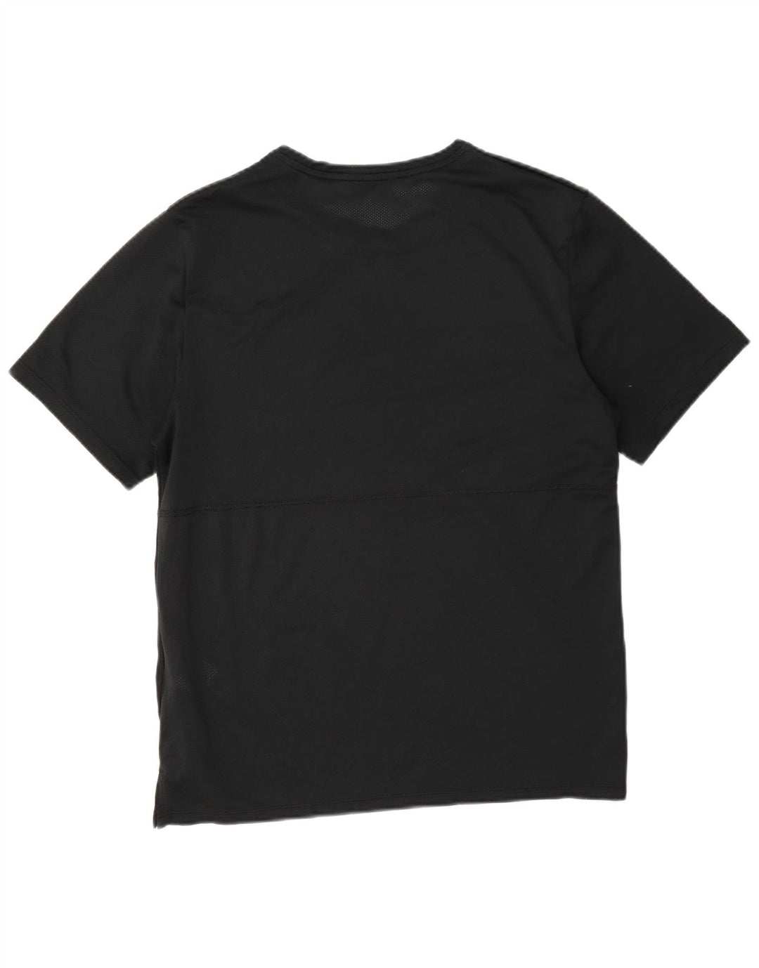 Nike Herren Dri Fit Durchsichtiges T-Shirt-Oberteil Mittelschwarzes Polyester