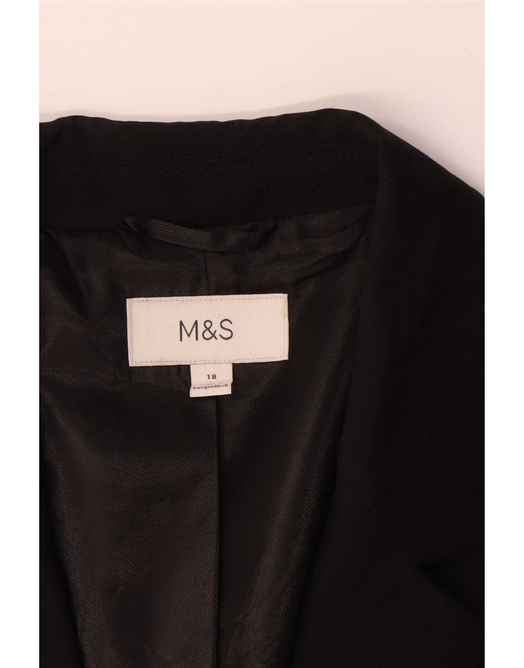 Marks & Spencer Damen-Blazer mit 1 Knopf, UK 18, XL, Schwarz, Polyester