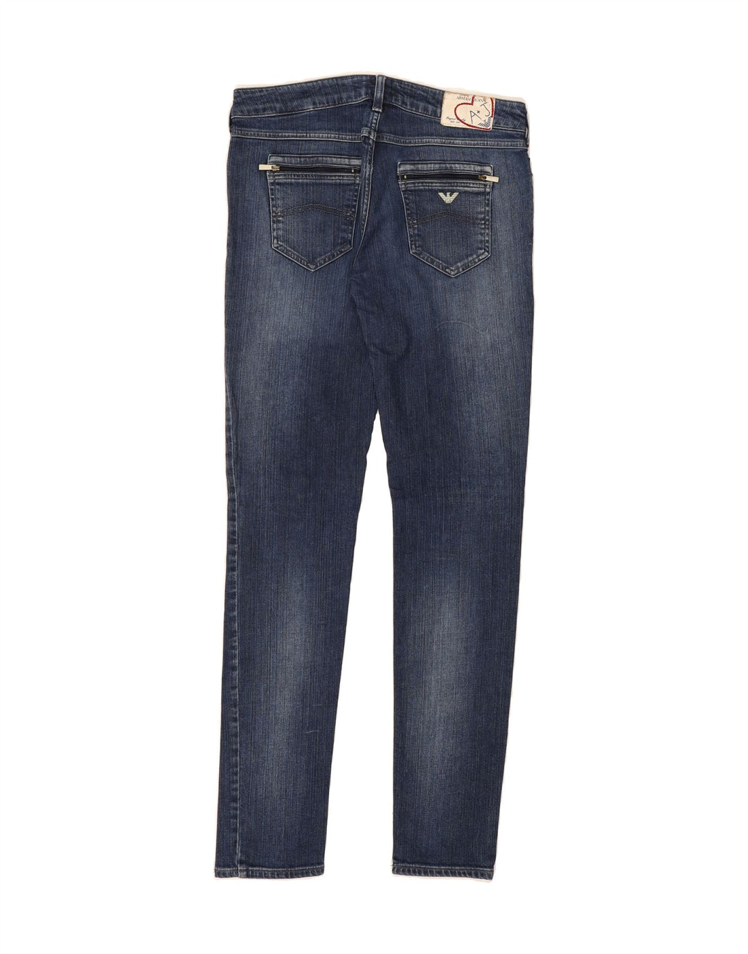 ARMANI Womens Skinny Jeans W31 L34 Blue Cotton Vintage Armani and Second-Hand Armani from Messina Hembry 
