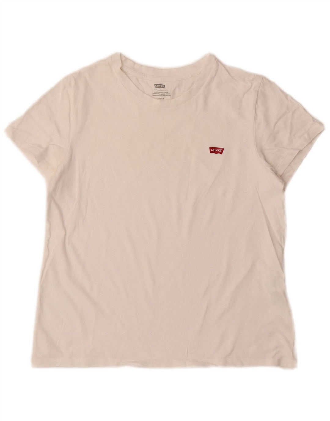 Levi's Damen T-Shirt Top UK 10 Small Weiße Baumwolle