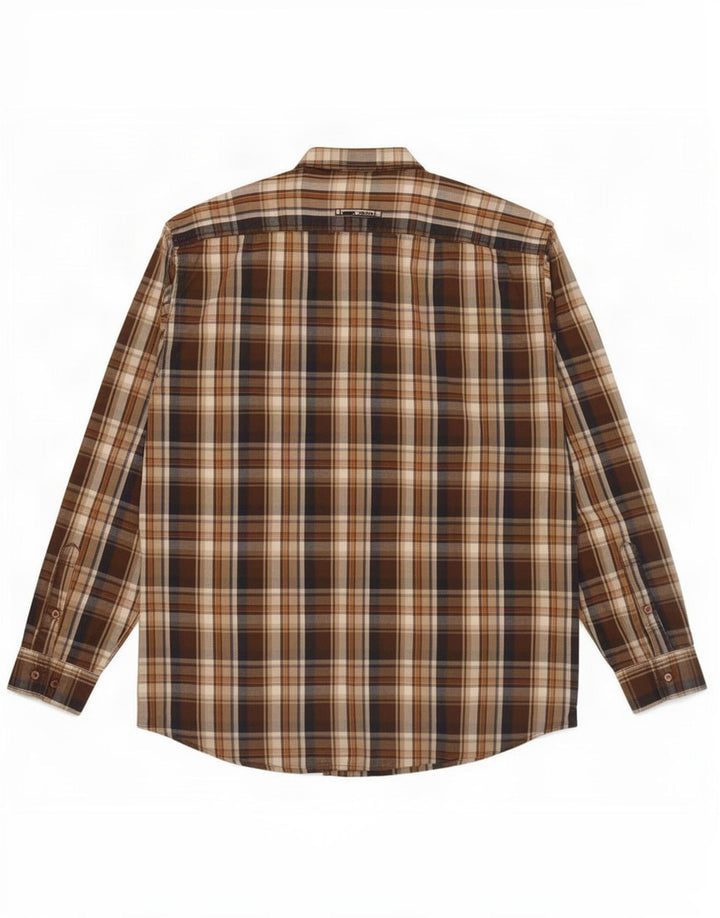Camel Active Herrenhemd 2XL, braun kariert, Baumwolle