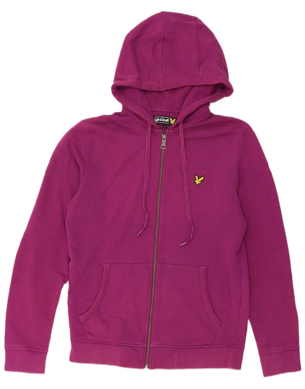 Lyle & Scott Damen-Übergroßer Kapuzenpullover mit Reißverschluss, UK 10, Größe S, Lila, Baumwolle