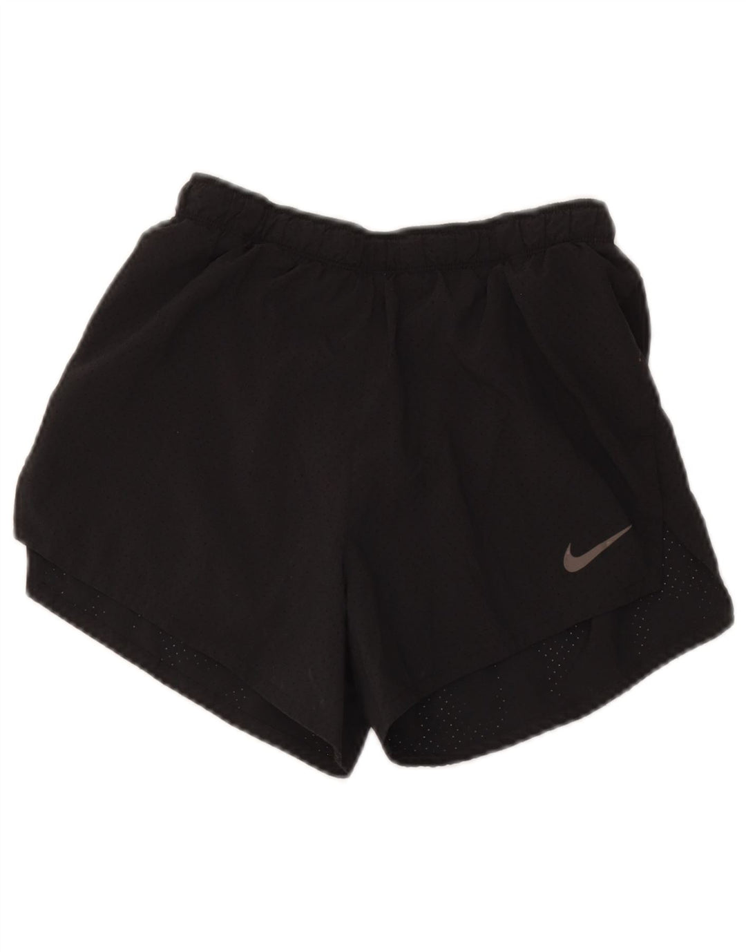 Nike Damen Dri Fit Sport Shorts UK 8 Small Schwarz Polyester