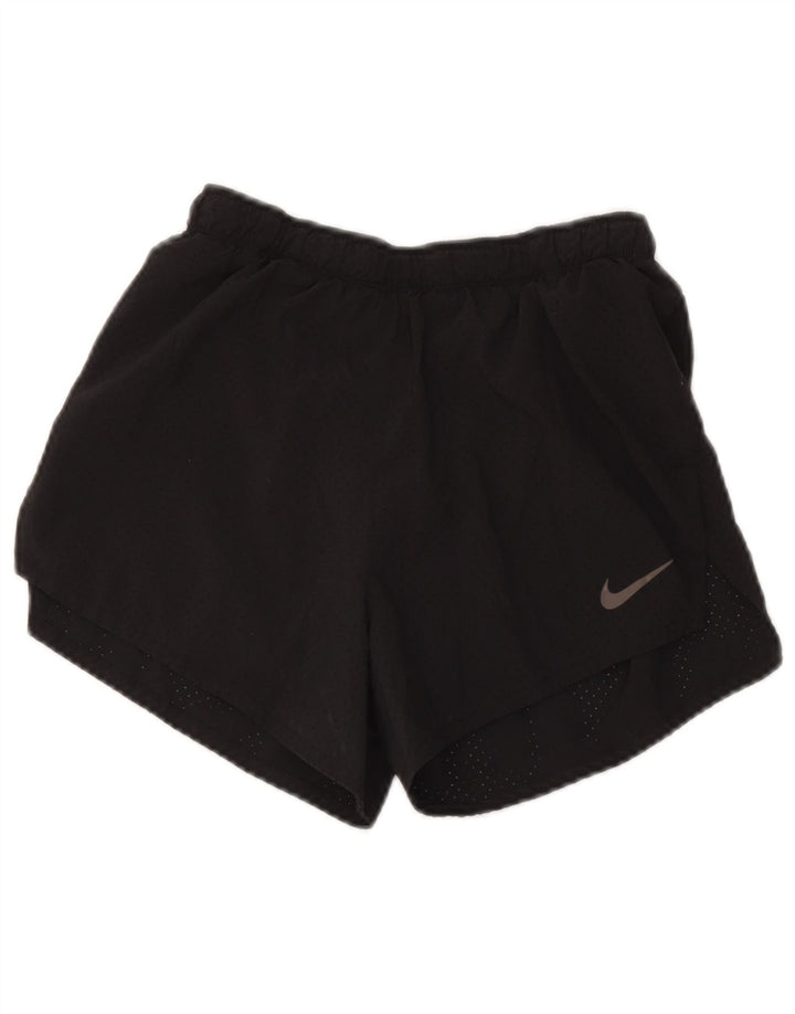 Nike Damen Dri Fit Sport Shorts UK 8 Small Schwarz Polyester