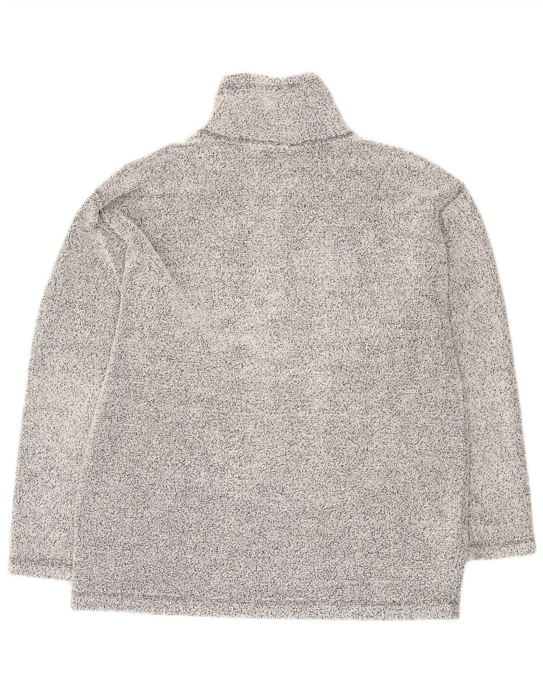 Reebok Herren-Oberteil mit Reißverschluss, langärmlig, Mittelgrau meliert