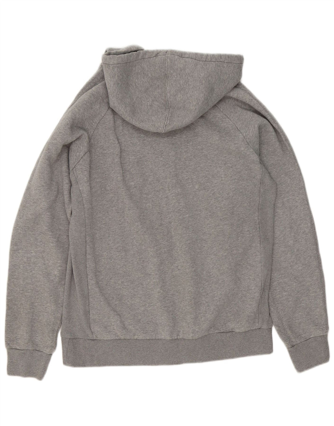 Adidas Herren-Kapuzenpullover mit Reißverschluss, mittelgrau gefleckte Baumwolle