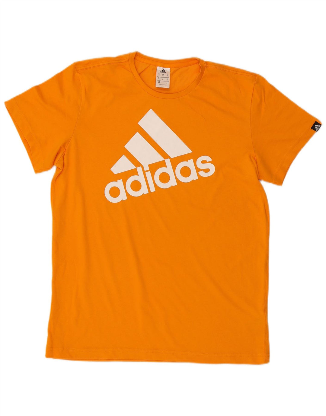 Adidas Herren Grafik T-Shirt Top Mittelorange Baumwolle