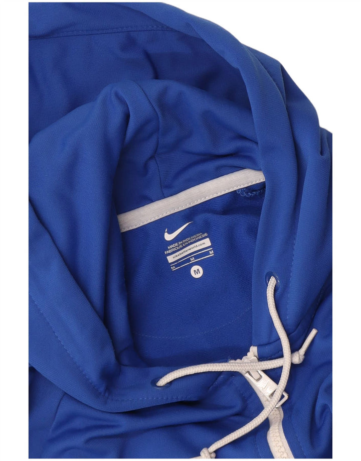 Nike Damen Zip Hoodie Pullover UK 14 Mittelblau