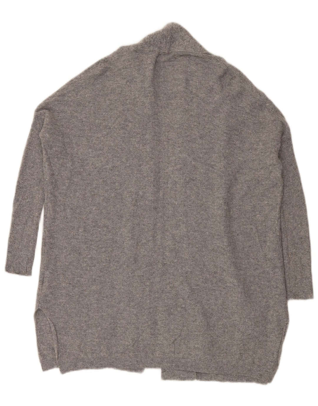 Superdry Damen-Strickjacke in Übergröße, offen, Gr. 2 2XS, Grau meliert