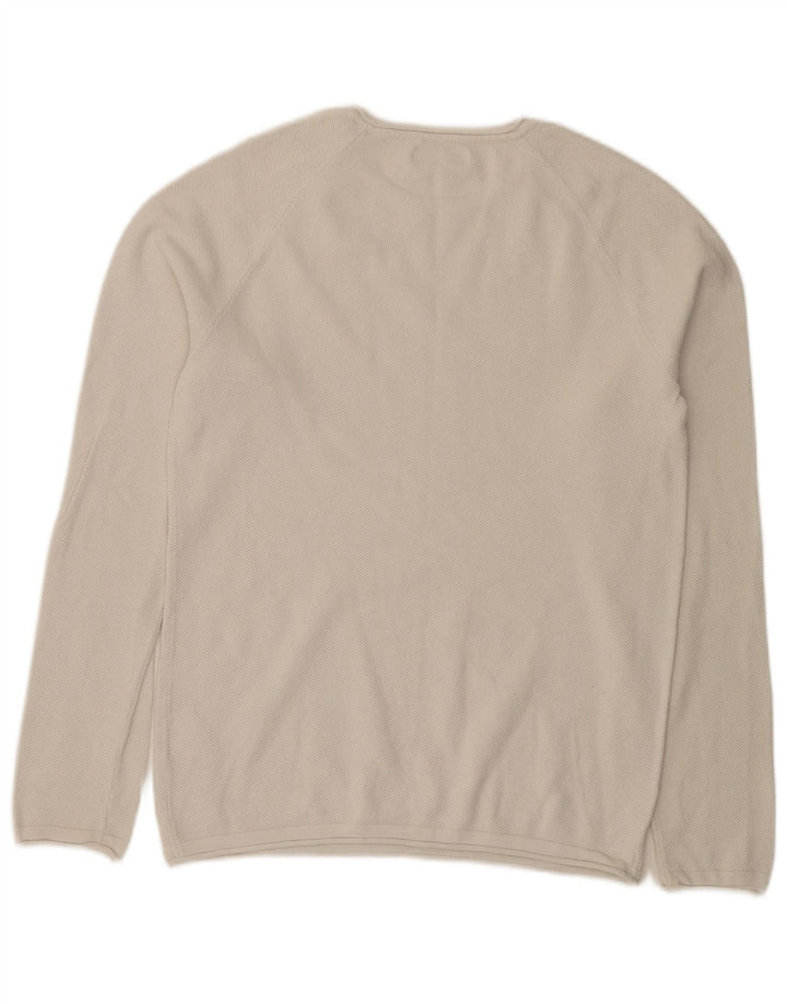 Jack & Jones Herren-Pullover mit U-Boot-Ausschnitt, mittelweiße Baumwolle