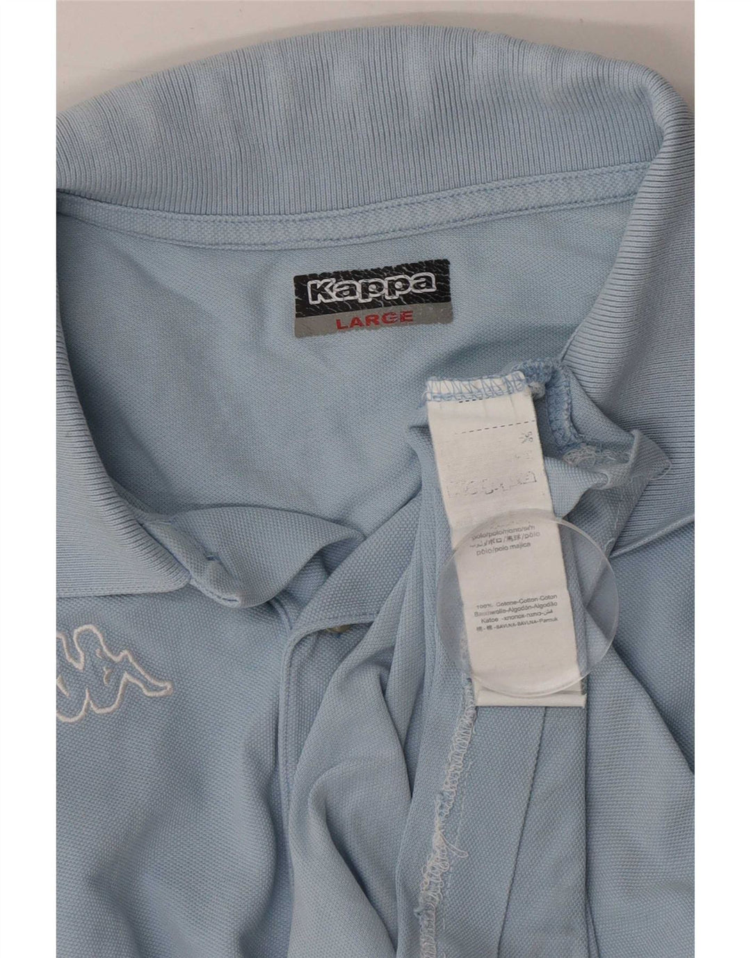 Kappa Herren-Poloshirt, große blaue Baumwolle