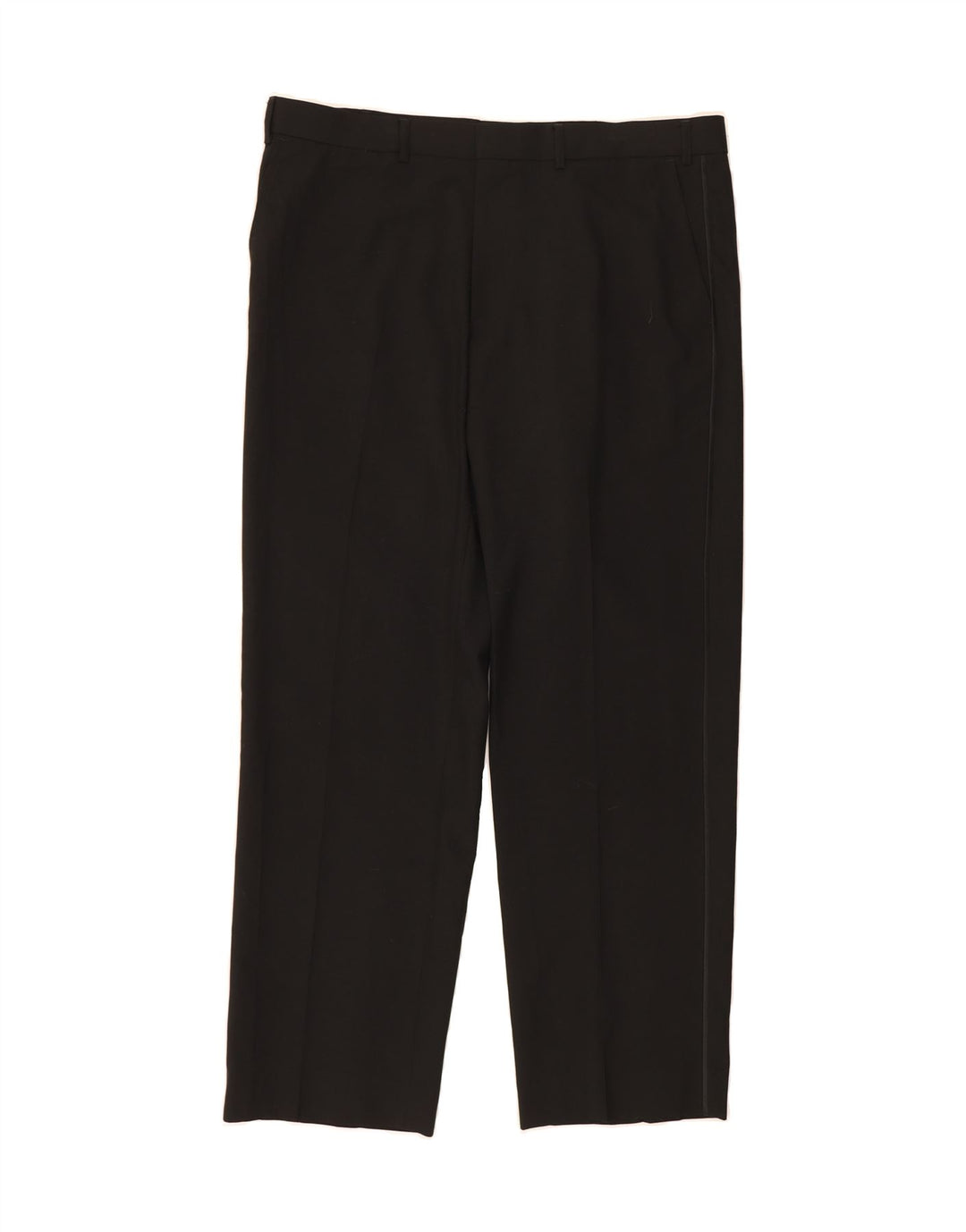 MARKS & SPENCER Mens Straight Chino Trousers W38 L31 Black Polyester Vintage Marks & Spencer and Second-Hand Marks & Spencer from Messina Hembry 