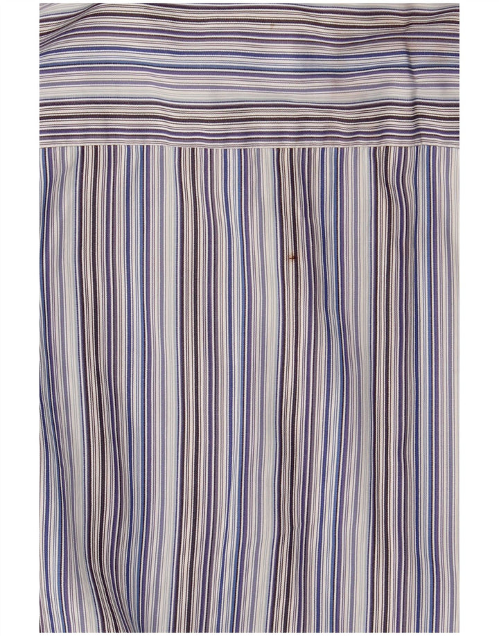 Hugo Boss Herrenhemd Größe 42 16 1/2 groß blau gestreift