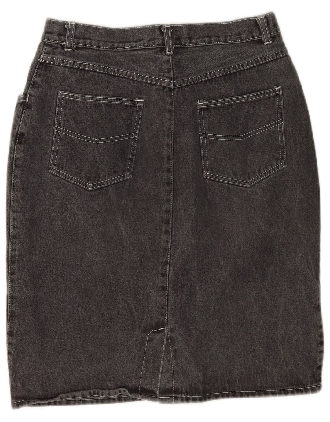 Vintage Damen Jeansrock IT 42 Medium W28 Graue Baumwolle