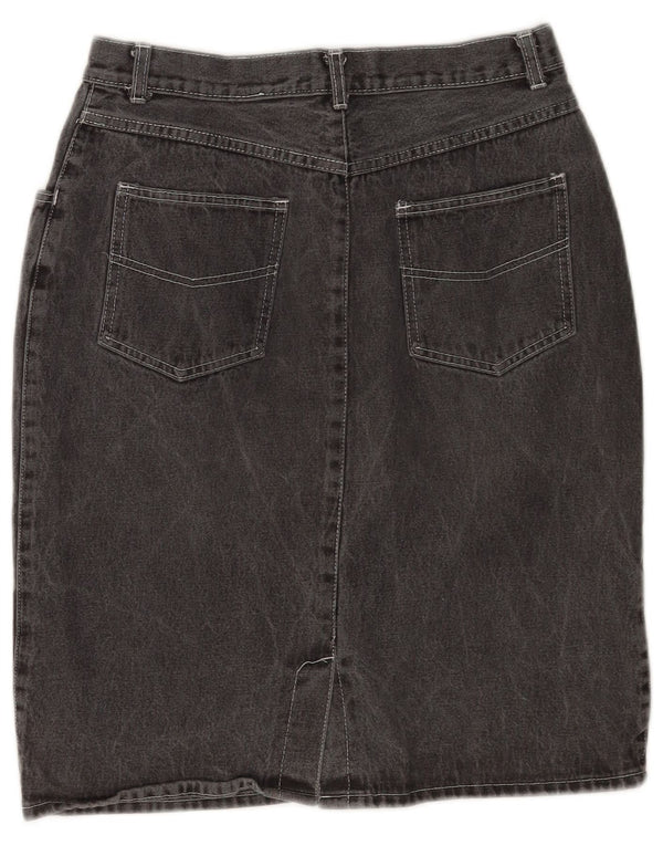 Vintage Damen Jeansrock IT 42 Medium W28 Graue Baumwolle