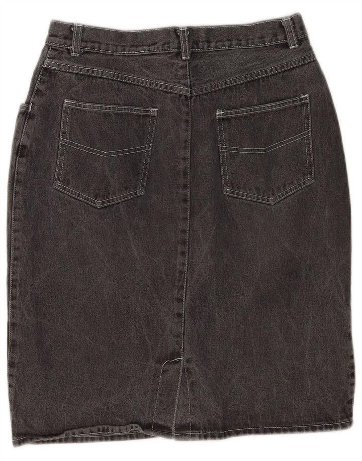 Vintage Damen Jeansrock IT 42 Medium W28 Graue Baumwolle