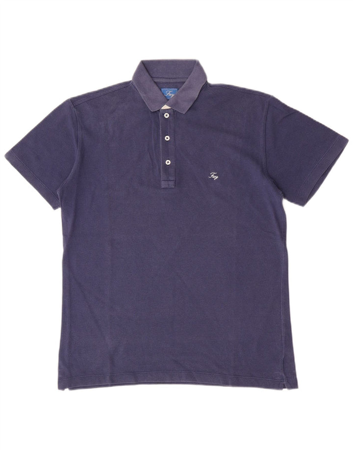 Fay Herren-Poloshirt, klein, marineblau, Baumwolle
