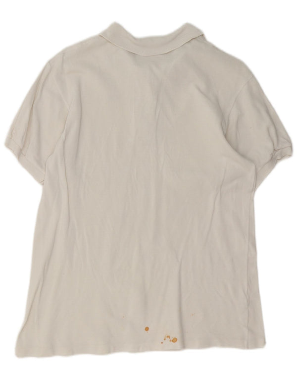 Lacoste Damen Poloshirt Größe 46 XL Weiße Baumwolle