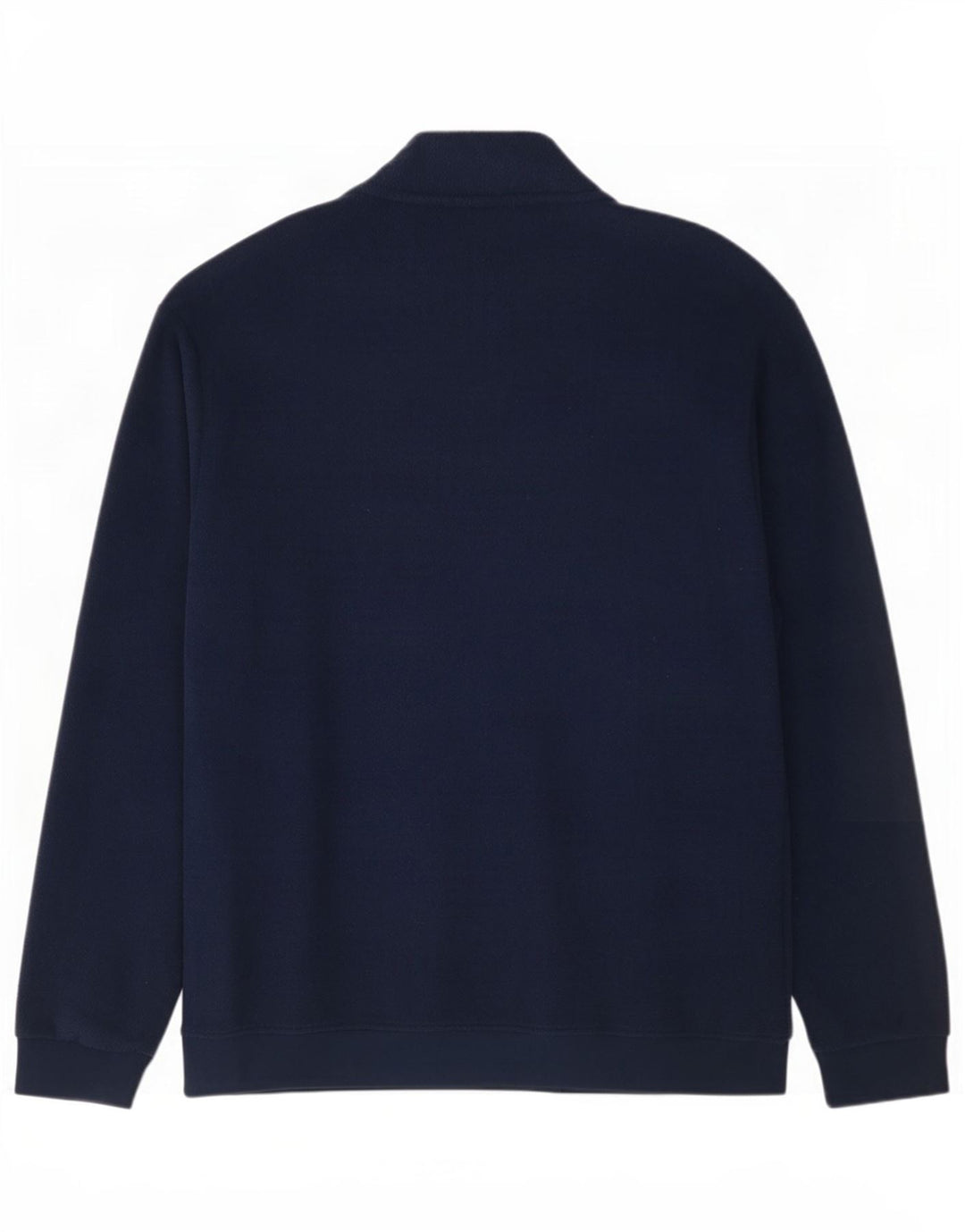 Adidas Herren-Fleecepullover mit Reißverschluss am Hals, mittelmarineblaues Polyester