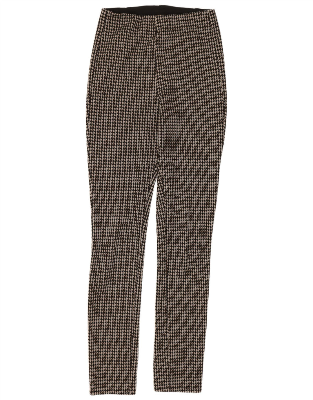Zara Damen Leggings UK 14 Medium Schwarz Hahnentritt