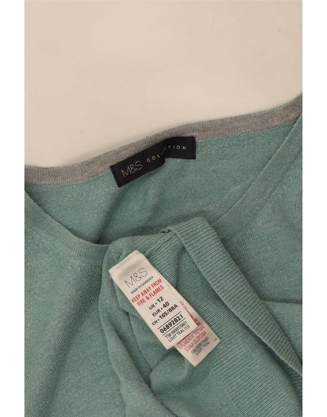 Marks & Spencer Damen-Cardigan-Pullover UK 12 Mittelgrüne Viskose