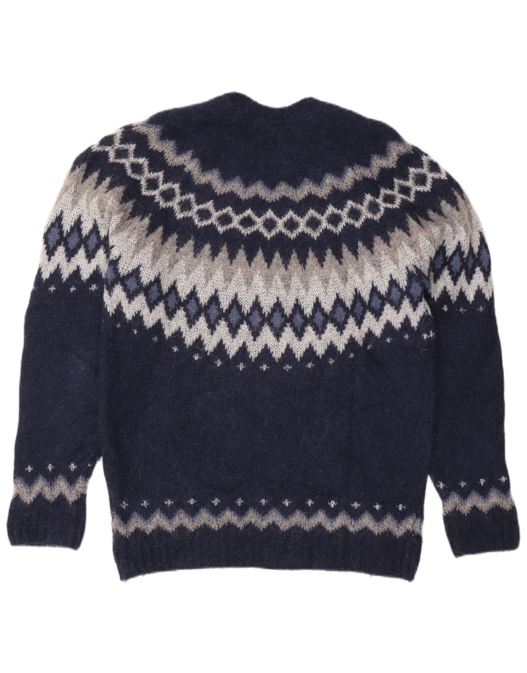 Massimo Dutti Damen-Pullover mit Rundhalsausschnitt, Gr. 40, Marineblau