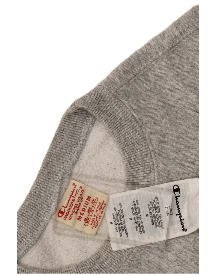Champion Herren-Sweatshirt-Pullover aus mittelgrauer Baumwolle