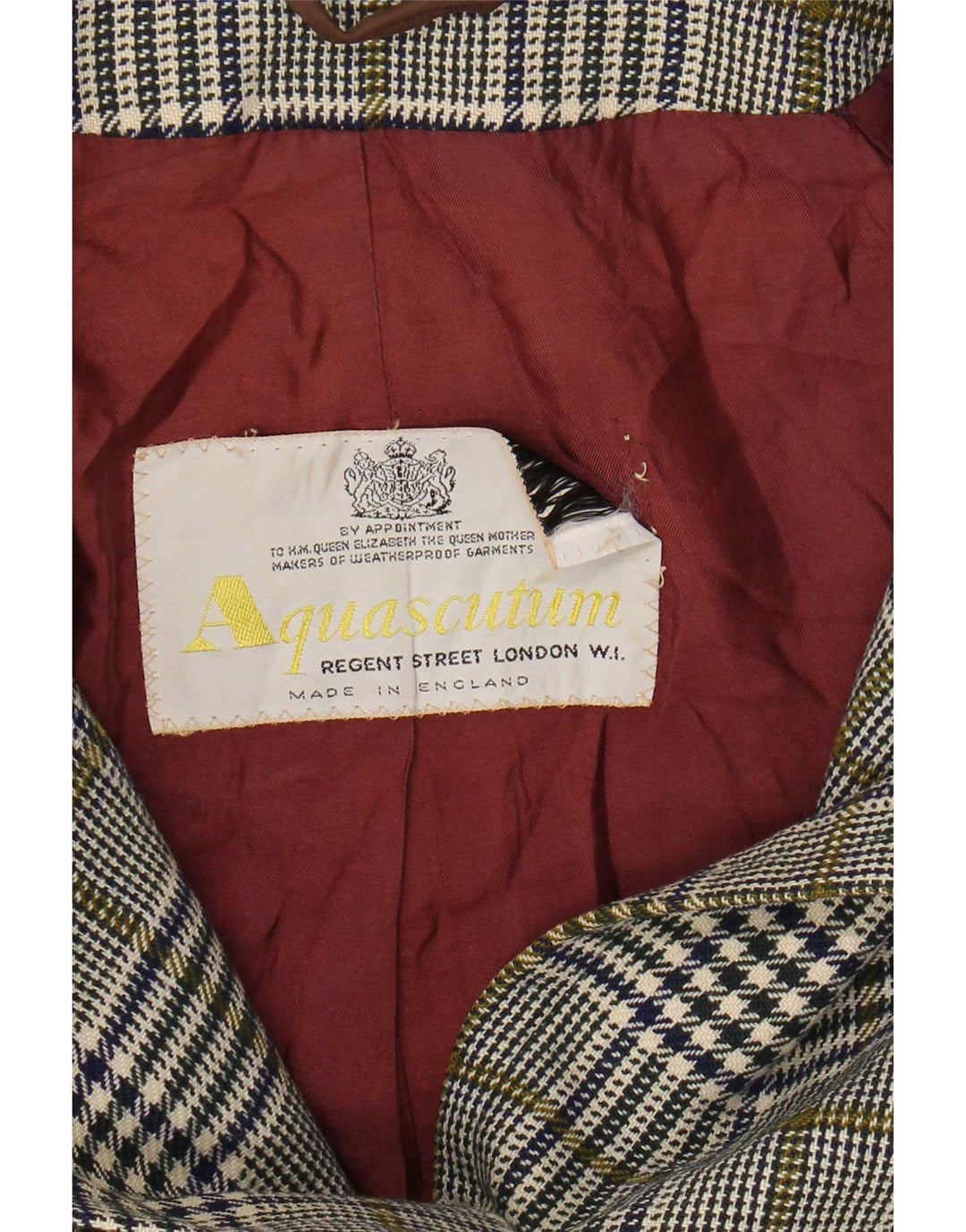 Aquascutum Damenmantel UK 14 Mittelgrauer Hahnentritt