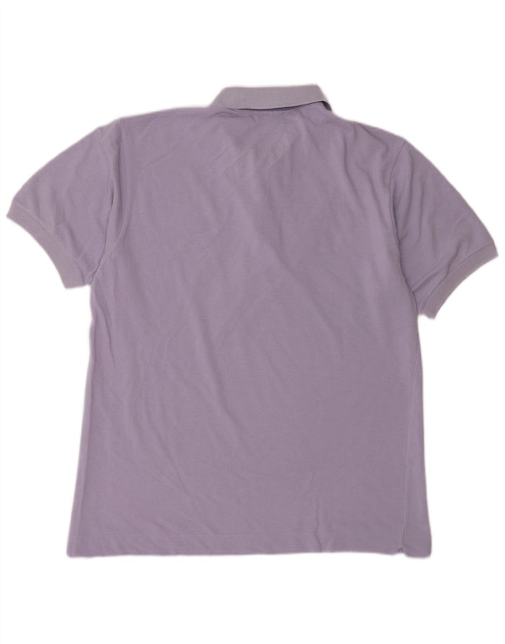 Lacoste Herren-Poloshirt, Größe 4, mittelviolette Baumwolle