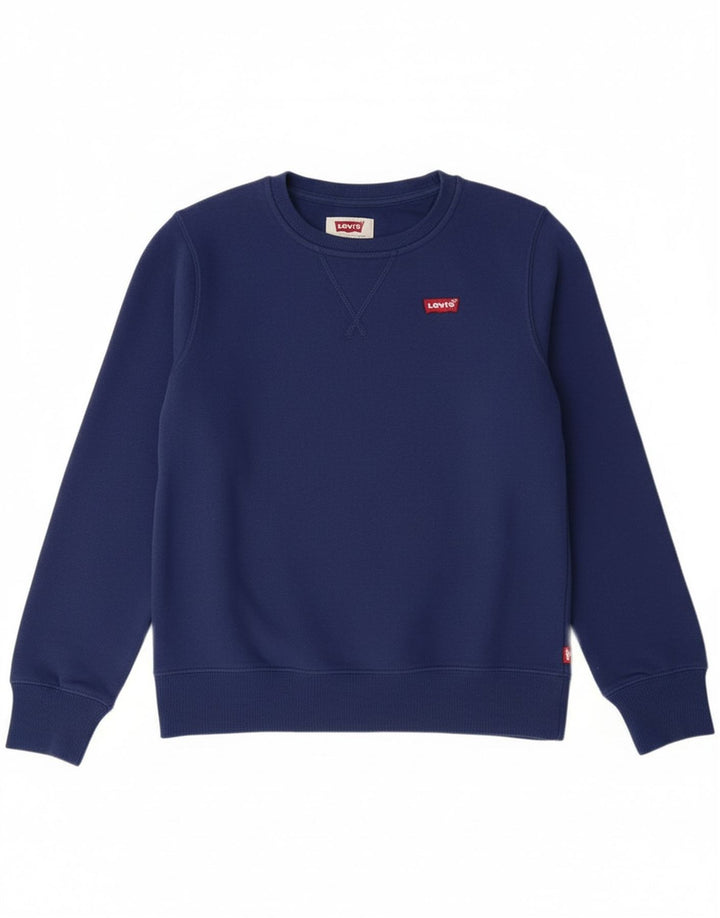 LEVI'S Boys Sweatshirt Jumper 11-12 Years Navy Blue Cotton