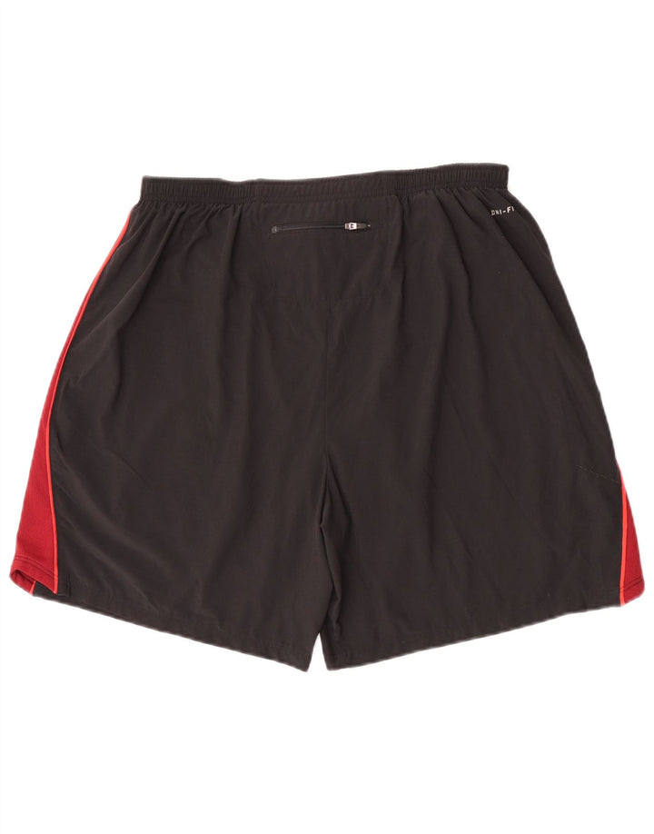 Nike Herren-Sportshorts, groß, schwarzes Farbblock-Polyester