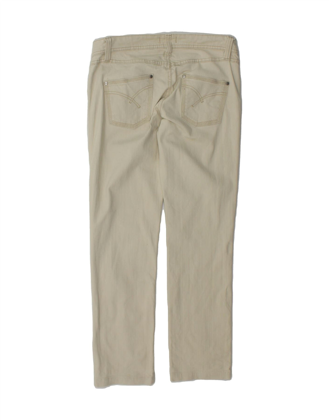 MASSIMO DUTTI Womens Straight Jeans EU 42 Large W32 L30 Beige Cotton Vintage Massimo Dutti and Second-Hand Massimo Dutti from Messina Hembry 