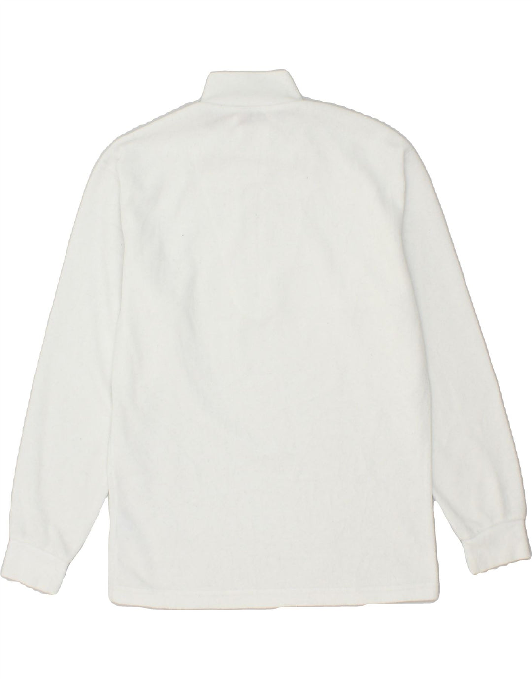 FILA Mens Zip Neck Fleece Jumper IT 46 Small White Polyester Vintage Fila and Second-Hand Fila from Messina Hembry 