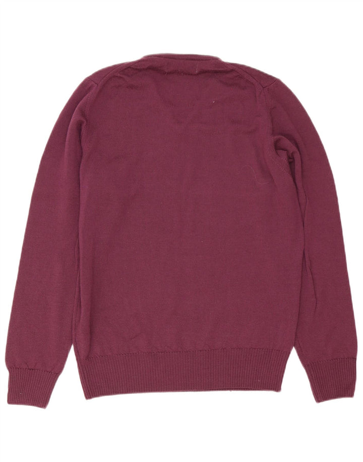 Zara Herren-Pullover mit V-Ausschnitt, mittellila