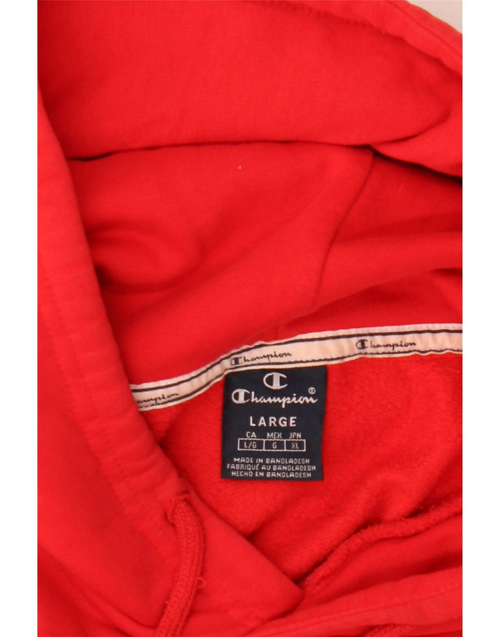 Champion Herren-Kapuzenpullover mit Grafik, Größe L, Rot