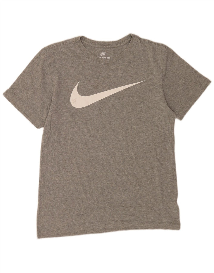 Nike Herren-T-Shirt mit Grafik, Größe S, Grau meliert