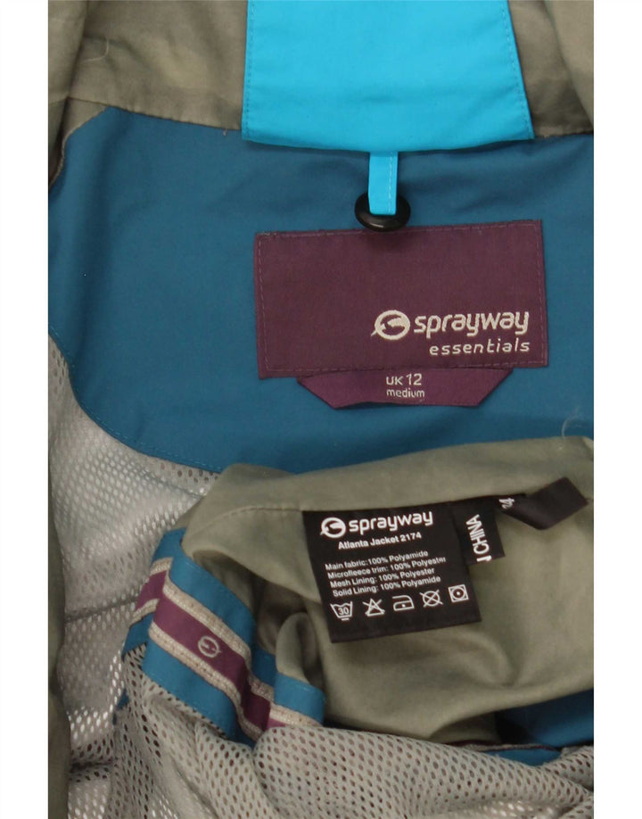 Sprayway Damen-Regenjacke mit Kapuze, UK 12, Mittelblau, Colourblock-Polyamid