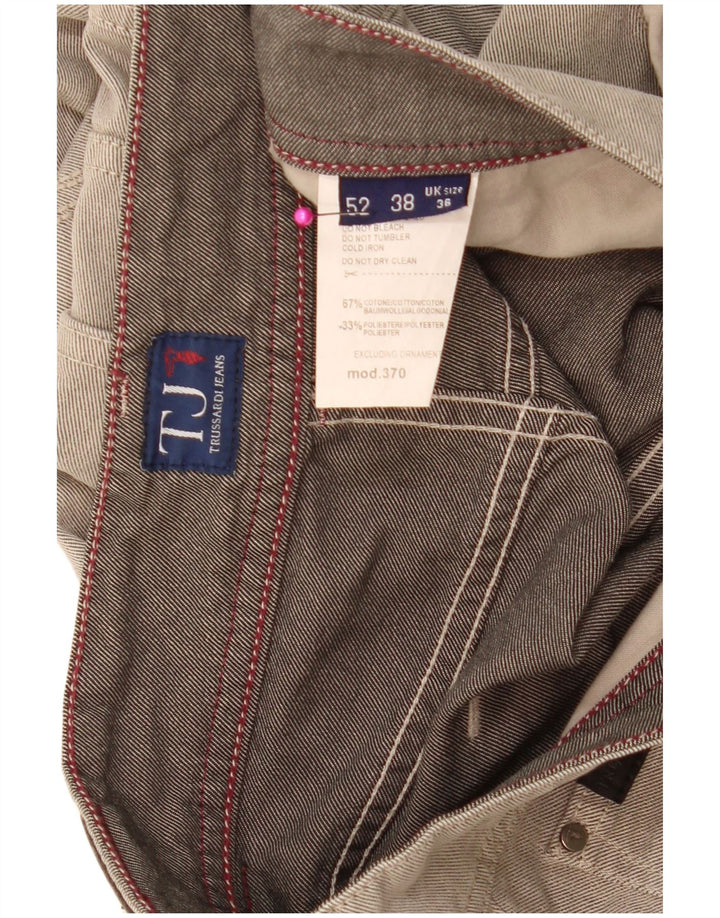 Trussardi Herren Straight Jeans W36 L31 Beige Baumwolle