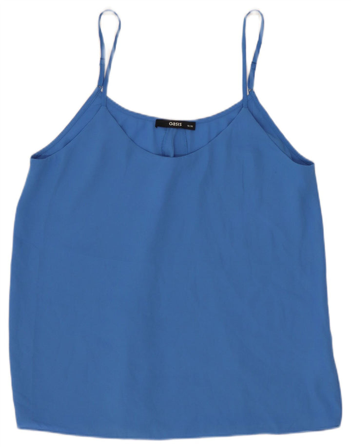 Oasis Damen Crop Cami Top UK 10 Small Blau Polyester