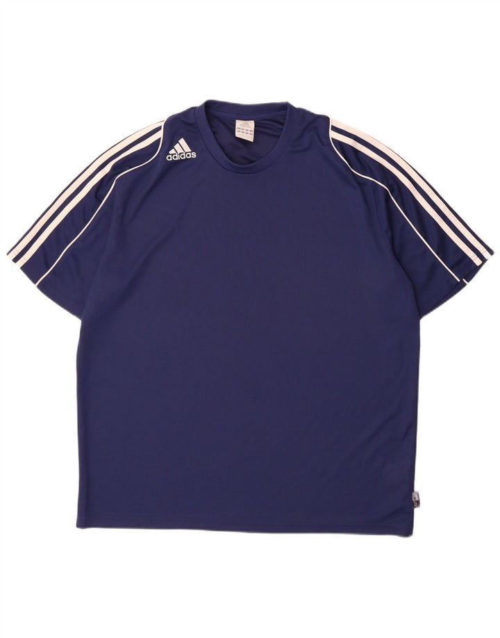 Adidas Herren Climalite T-Shirt Top XL Marineblau Polyester