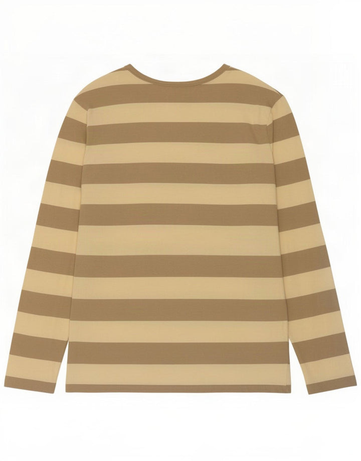 Gap Herren-Oberteil, langärmelig, mittelbeige, gestreift, Baumwolle