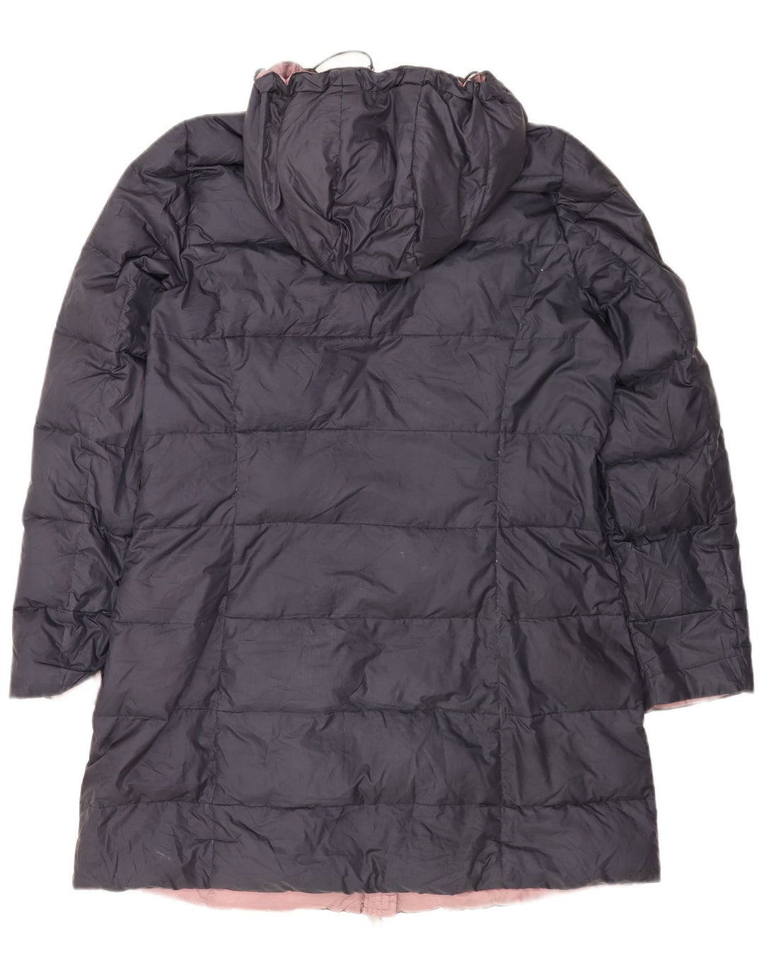 Dack's Wattierter Damenmantel mit Kapuze, UK 16, Größe L, Marineblau, Polyester