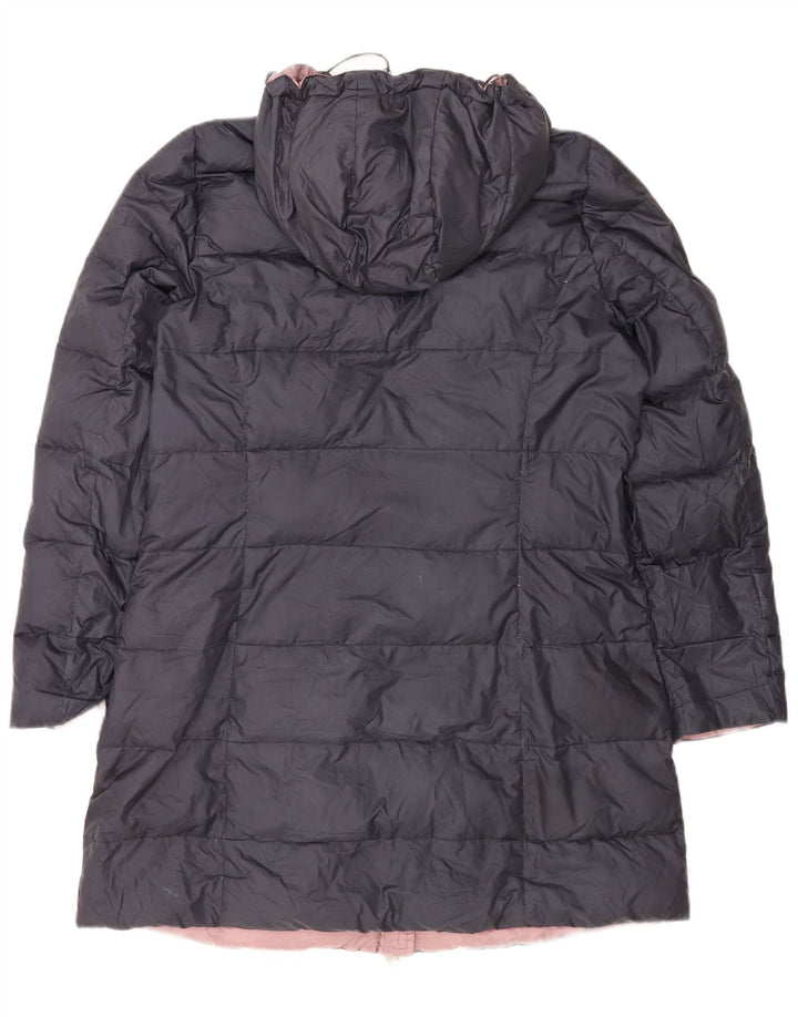Dack's Wattierter Damenmantel mit Kapuze, UK 16, Größe L, Marineblau, Polyester