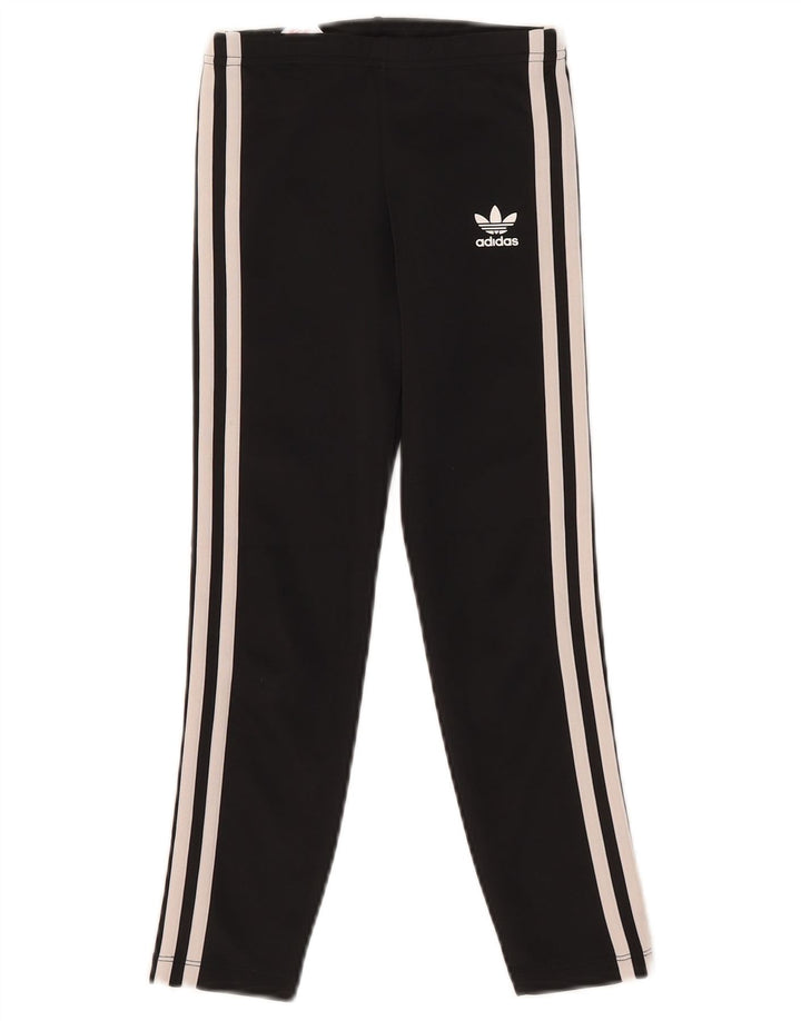 Adidas Mädchen-Leggings, 7–8 Jahre, schwarzes Polyester