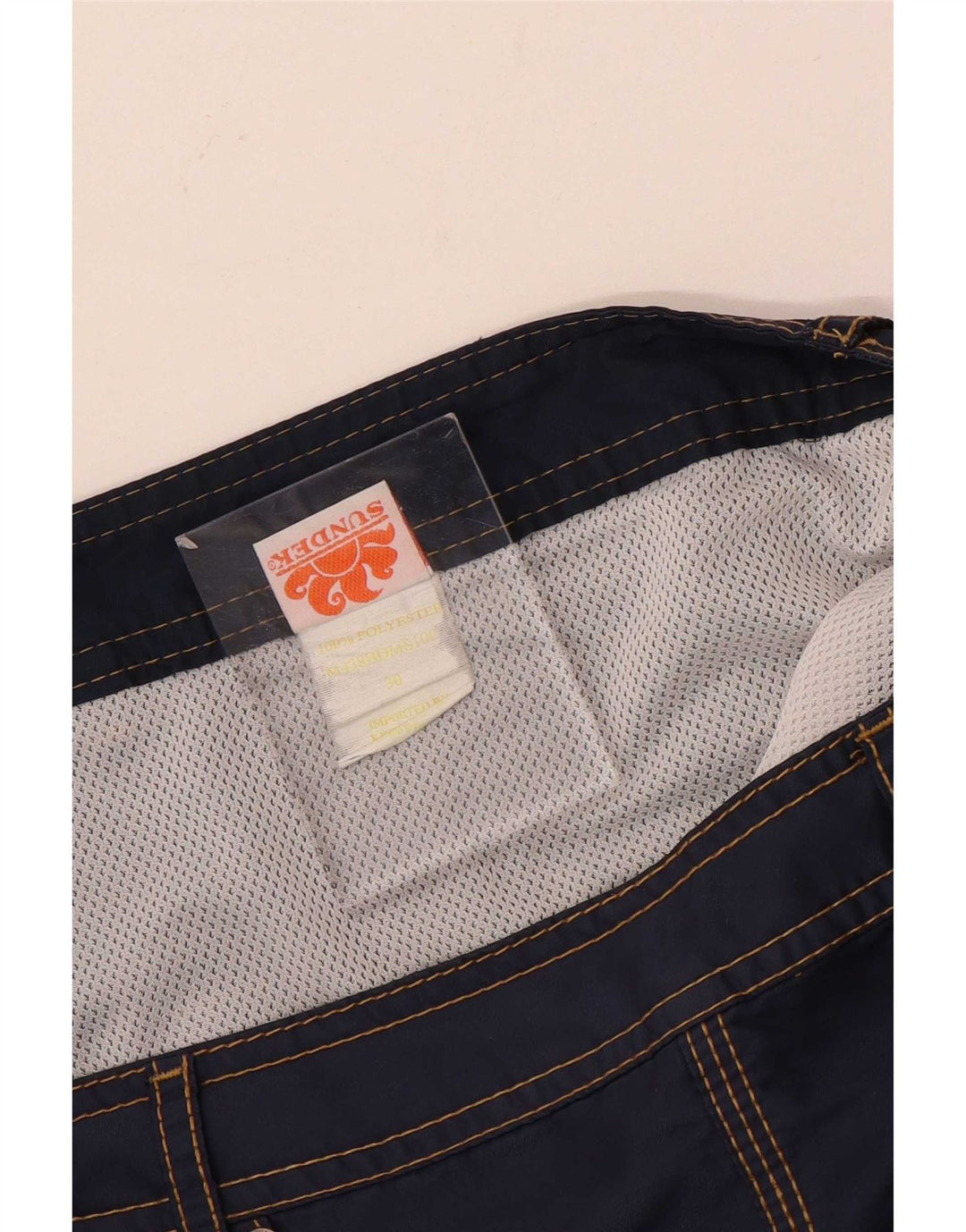 Sundek Herren-Badeshorts, mittelgroß, marineblau, Polyester
